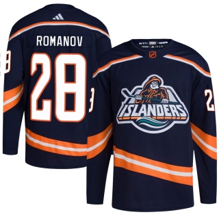Men's Alexander Romanov New York Islanders Adidas Reverse Retro 2.0 Jersey - Authentic Navy