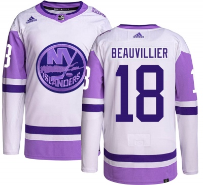 Men's Anthony Beauvillier New York Islanders Adidas Hockey Fights Cancer Jersey - Authentic
