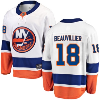 Men's Anthony Beauvillier New York Islanders Fanatics Branded Away Jersey - Breakaway White