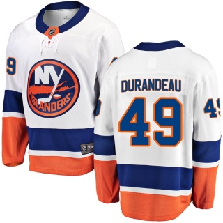 Men's Arnaud Durandeau New York Islanders Fanatics Branded Away Jersey - Breakaway White
