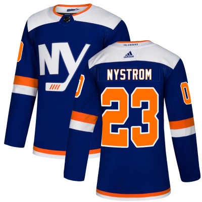 Men's Bob Nystrom New York Islanders Adidas Alternate Jersey - Authentic Blue