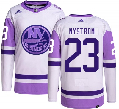 Men's Bob Nystrom New York Islanders Adidas Hockey Fights Cancer Jersey - Authentic
