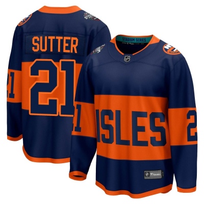 Men's Brent Sutter New York Islanders Fanatics Branded 2024 Stadium Series Jersey - Breakaway Navy