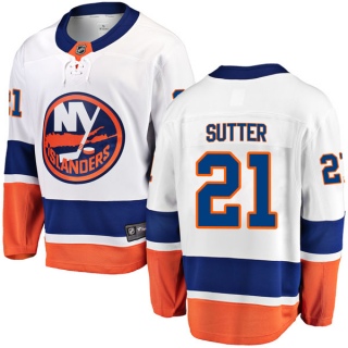 Men's Brent Sutter New York Islanders Fanatics Branded Away Jersey - Breakaway White