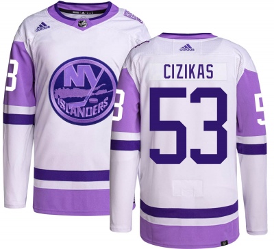 Men's Casey Cizikas New York Islanders Adidas Hockey Fights Cancer Jersey - Authentic