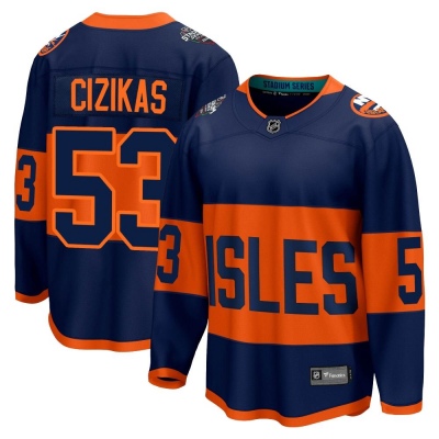 Men's Casey Cizikas New York Islanders Fanatics Branded 2024 Stadium Series Jersey - Breakaway Navy