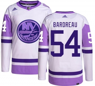 Men's Cole Bardreau New York Islanders Adidas Hockey Fights Cancer Jersey - Authentic