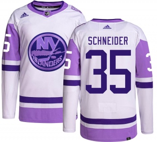 Men's Cory Schneider New York Islanders Adidas Hockey Fights Cancer Jersey - Authentic