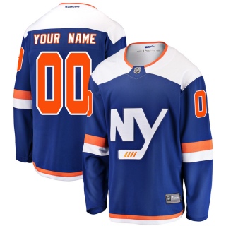 Men's Custom New York Islanders Fanatics Branded Custom Alternate Jersey - Breakaway Blue