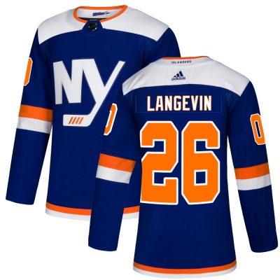 Men's Dave Langevin New York Islanders Adidas Alternate Jersey - Authentic Blue