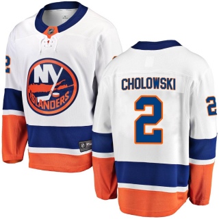 Men's Dennis Cholowski New York Islanders Fanatics Branded Away Jersey - Breakaway White