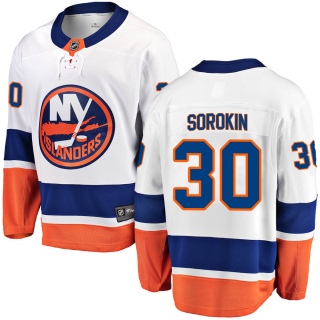 Men's Ilya Sorokin New York Islanders Fanatics Branded Away Jersey - Breakaway White