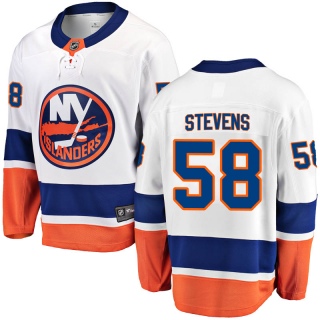 Men's John Stevens New York Islanders Fanatics Branded Away Jersey - Breakaway White