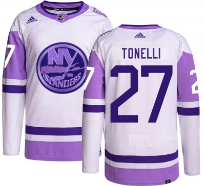 Men's John Tonelli New York Islanders Adidas Hockey Fights Cancer Jersey - Authentic