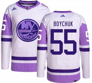 Men's Johnny Boychuk New York Islanders Adidas Hockey Fights Cancer Jersey - Authentic