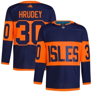 Men's Kelly Hrudey New York Islanders Adidas 2024 Stadium Series Primegreen Jersey - Authentic Navy