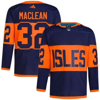 Men's Kyle Maclean New York Islanders Adidas Kyle MacLean 2024 Stadium Series Primegreen Jersey - Authentic Navy