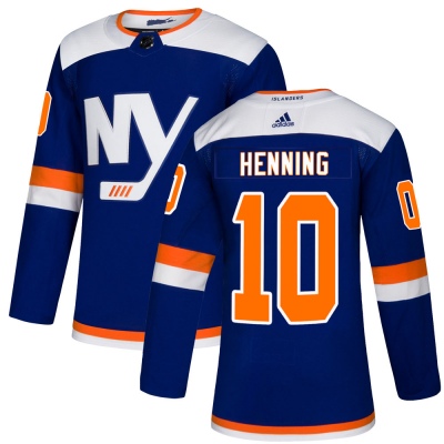 Men's Lorne Henning New York Islanders Adidas Alternate Jersey - Authentic Blue