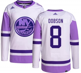 Men's Noah Dobson New York Islanders Adidas Hockey Fights Cancer Jersey - Authentic