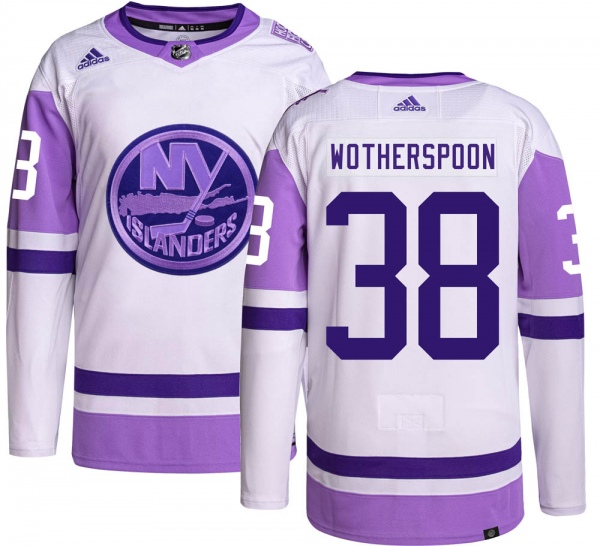 Men's Parker Wotherspoon New York Islanders Adidas Hockey Fights Cancer Jersey - Authentic