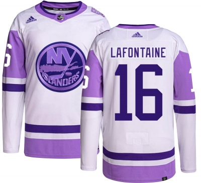 Men's Pat LaFontaine New York Islanders Adidas Hockey Fights Cancer Jersey - Authentic