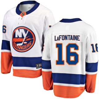 Men's Pat LaFontaine New York Islanders Fanatics Branded Away Jersey - Breakaway White