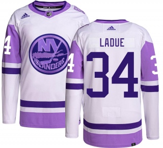 Men's Paul LaDue New York Islanders Adidas Hockey Fights Cancer Jersey - Authentic