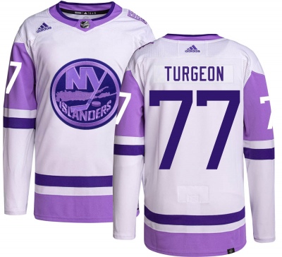 Men's Pierre Turgeon New York Islanders Adidas Hockey Fights Cancer Jersey - Authentic