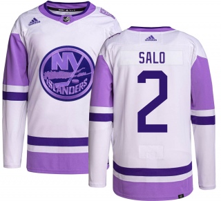 Men's Robin Salo New York Islanders Adidas Hockey Fights Cancer Jersey - Authentic