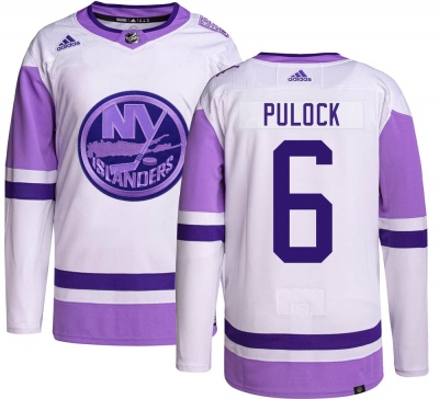 Men's Ryan Pulock New York Islanders Adidas Hockey Fights Cancer Jersey - Authentic