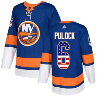 Men's Ryan Pulock New York Islanders Adidas USA Flag Fashion Jersey - Authentic Royal Blue