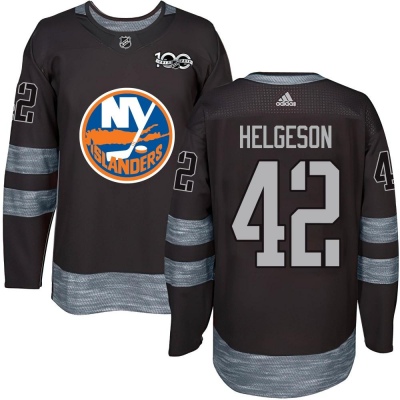 Men's Seth Helgeson New York Islanders 1917- 100th Anniversary Jersey - Authentic Black