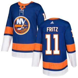 Men's Tanner Fritz New York Islanders Adidas Home Jersey - Authentic Royal