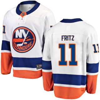 Men's Tanner Fritz New York Islanders Fanatics Branded Away Jersey - Breakaway White