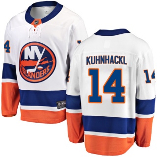 Men's Tom Kuhnhackl New York Islanders Fanatics Branded Away Jersey - Breakaway White