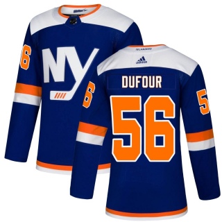 Men's William Dufour New York Islanders Adidas Alternate Jersey - Authentic Blue