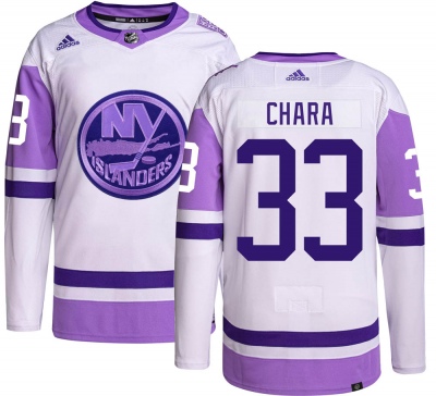 Men's Zdeno Chara New York Islanders Adidas Hockey Fights Cancer Jersey - Authentic