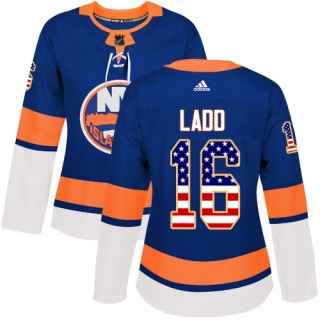 Women's Andrew Ladd New York Islanders Adidas USA Flag Fashion Jersey - Authentic Royal Blue