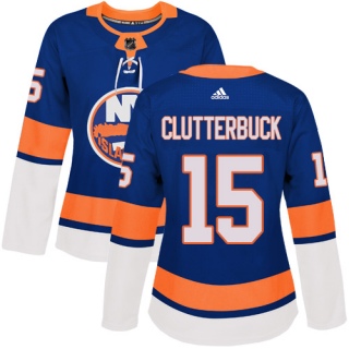 Women's Cal Clutterbuck New York Islanders Adidas Home Jersey - Authentic Royal Blue