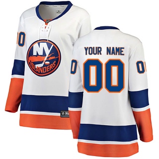 Women's Custom New York Islanders Fanatics Branded Custom Away Jersey - Breakaway White