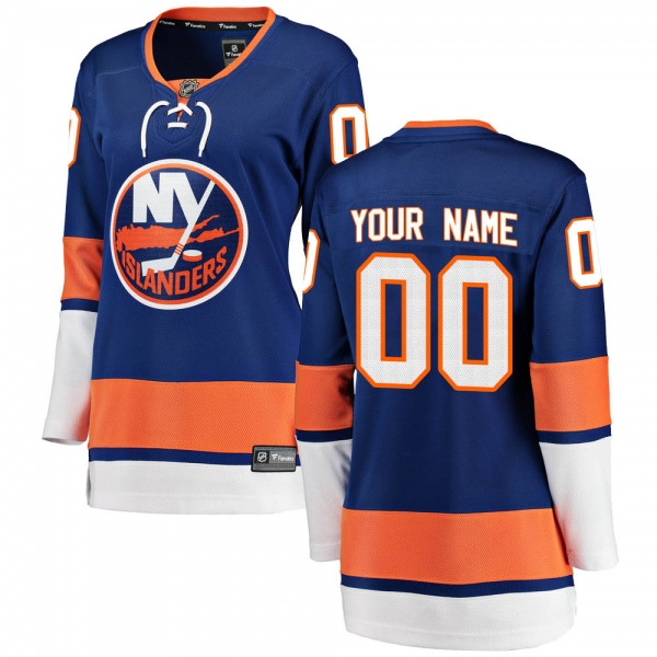 Women's Custom New York Islanders Fanatics Branded Custom Home Jersey - Breakaway Blue