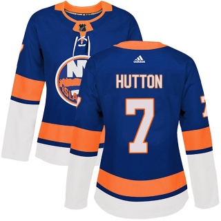 Women's Grant Hutton New York Islanders Adidas Home Jersey - Authentic Royal