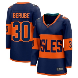 Women's Jean-Francois Berube New York Islanders Fanatics Branded 2024 Stadium Series Jersey - Breakaway Navy