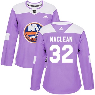 Women's Kyle Maclean New York Islanders Adidas Kyle MacLean Fights Cancer Practice Jersey - Authentic Purple