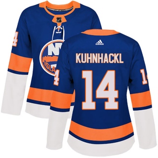 Women's Tom Kuhnhackl New York Islanders Adidas Home Jersey - Authentic Royal