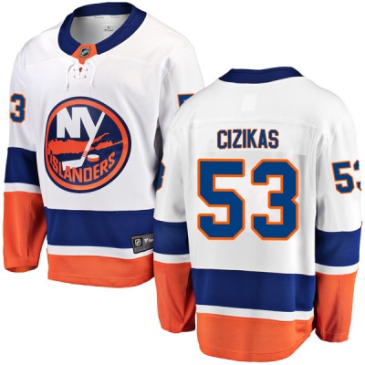 Youth Casey Cizikas New York Islanders Fanatics Branded Away Jersey - Breakaway White