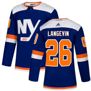 Youth Dave Langevin New York Islanders Adidas Alternate Jersey - Authentic Blue