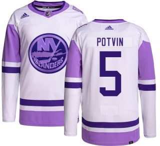 Youth Denis Potvin New York Islanders Adidas Hockey Fights Cancer Jersey - Authentic