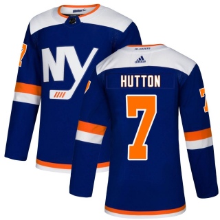Youth Grant Hutton New York Islanders Adidas Alternate Jersey - Authentic Blue