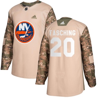 Youth Hudson Fasching New York Islanders Adidas Veterans Day Practice Jersey - Authentic Camo